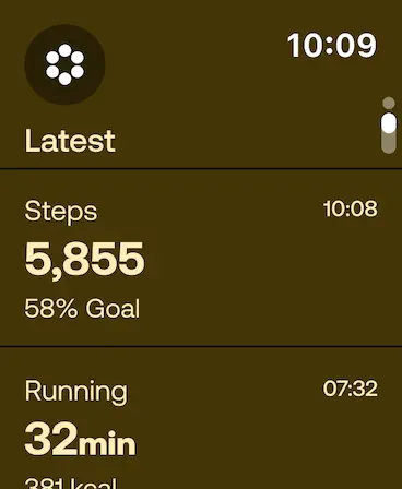 Apple Watch Latest Activity